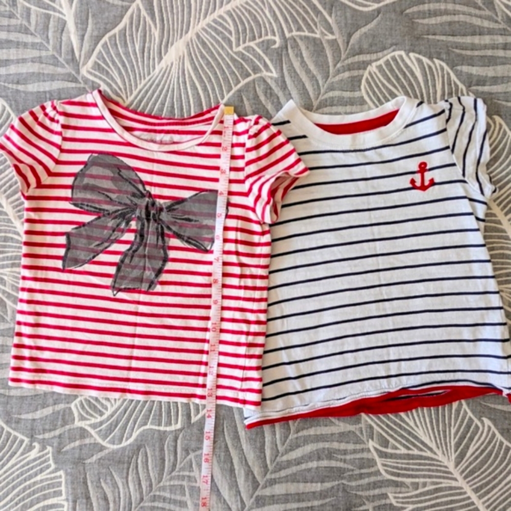 Bundle of 2 Baby Gap & Hatley Girl 100% Cotton T-Shirts